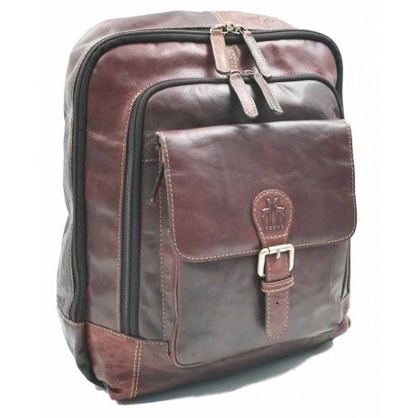 MOCHILA PIEL MARRON