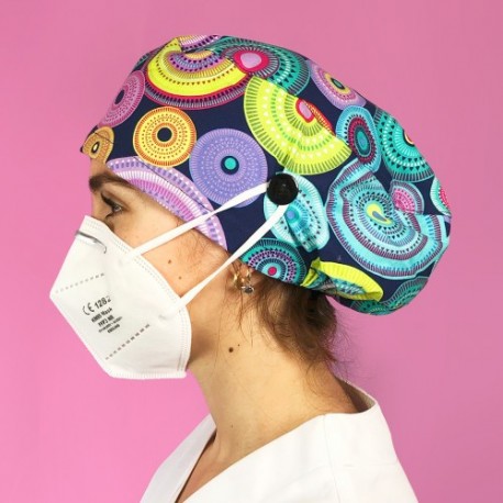 GORRO PELO LARGO CON BOTONES - PSICODELIA