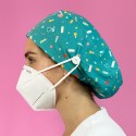 GORRO PELO LARGO CON BOTONES - INSTRUMENTAL TURQUESA