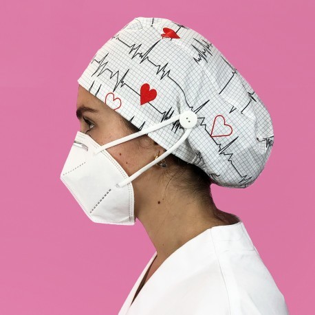 GORRO PELO LARGO CON BOTONES - FLUTTER BLANCO
