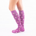 CALCETINES COMPRESIVOS MATERNIDAD MORADO