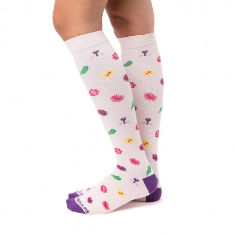 CALCETINES COMPRESIVOS ESTAMPADO BACTERIAS