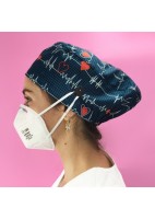 GORRO PELO LARGO CON BOTONES - FLUTTER MARINO