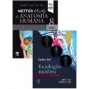 LOTE GUYTON Y HALL TRATADO DE FISOLOGIA MEDICA + NETTER ATLAS DE ANATOMIA HUMANA ABORDAJE REGIONAL