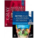 LOTE GRAY ANATOMIA PARA ESTUDIANTES + NETTER ATLAS DE ANATOMIA HUMANA ABORDAJE POR SISTEMAS