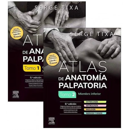 LOTE TIXA ATLAS DE ANATOMIA PALPATORIA TOMO 1 + ATLAS DE ANATOMIA PALPATORIA TOMO 2