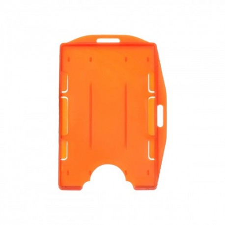 PORTA ID-TARJETAS DOBLE CARA BIDIRECCIONAL - MANDARINA