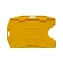 PORTA ID-TARJETAS DOBLE CARA BIDIRECCIONAL - AMARILLO