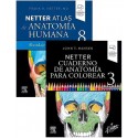LOTE NETTER ATLAS DE ANATOMIA HUMANA ABORADAJE POR SISTEMAS + NETTER CUADERNO DE ANATOMIA PARA COLOREAR