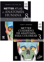 LOTE NETTER ATLAS DE ANATOMIA HUMANA + NETTER CUADERNO DE ANATOMIA PARA COLOREAR