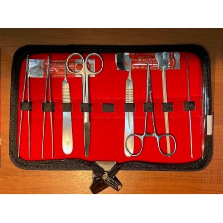 ESTUCHE DE DISECCION 8 PIEZAS CON MOSQUITO