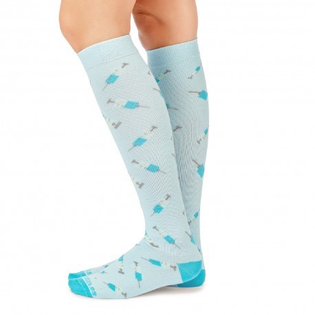 CALCETINES COMPRESIVOS ESTAMPADO JERINGAS
