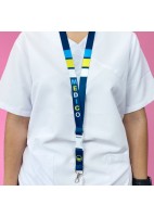 LANYARD MULTIFUNCION EIGHTIES MEDICO-A AZUL ROYAL