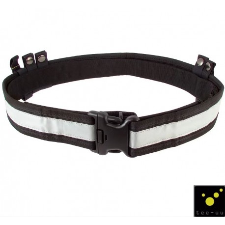 QUICK BELT NEGRO-PLATA CINTURON CON BANDA REFLECTANTE PARA 29ORGANIZADORES TALLA L (100-120 CM)