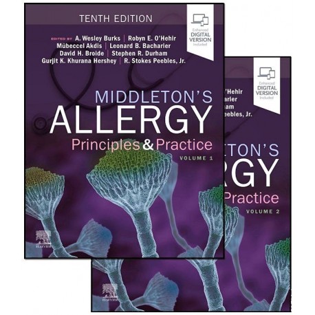 MIDDLETON.S ALLERGY. PRINCIPLES AND PRACTICE (2 VOL.) PRINT AND ON-LINE