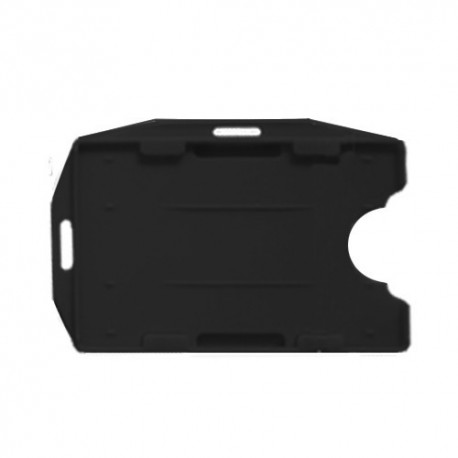 PORTA ID-TARJETAS DOBLE CARA BIDIRECCIONAL - NEGRO