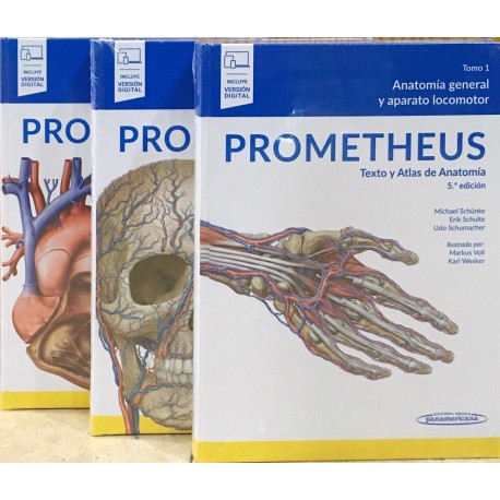 PROMETHEUS TEXTO Y ATLAS DE ANATOMIA, 3 TOMOS (INCLUYE VERSION ELECTRONICA)