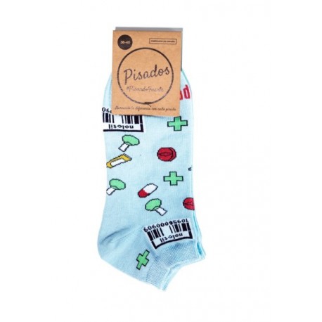 CALCETINES TOBILLEROS ESTAMPADOS FARMACIA