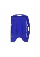PORTA ID-TARJETAS DOBLE CARA BIDIRECCIONAL - AZUL