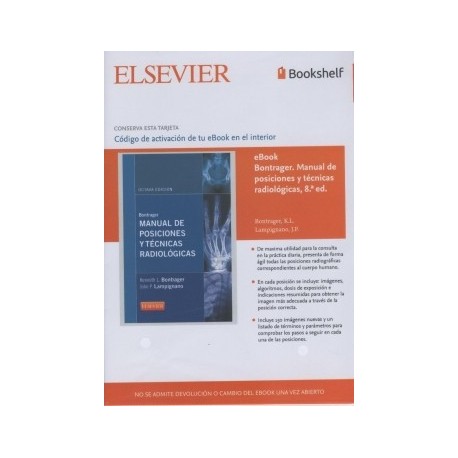 EBOOK BONTRAGER. MANUAL DE POSICIONES Y TECNICAS RADIOLOGICAS