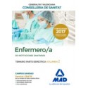 ENFERMERO/A INSTITUCIONES SANITARIAS CONSELLERIA SANITAT COMUNIDAD VALENCIANA. TEMARIO PARTE ESPECIFICA VOLUMEN 2
